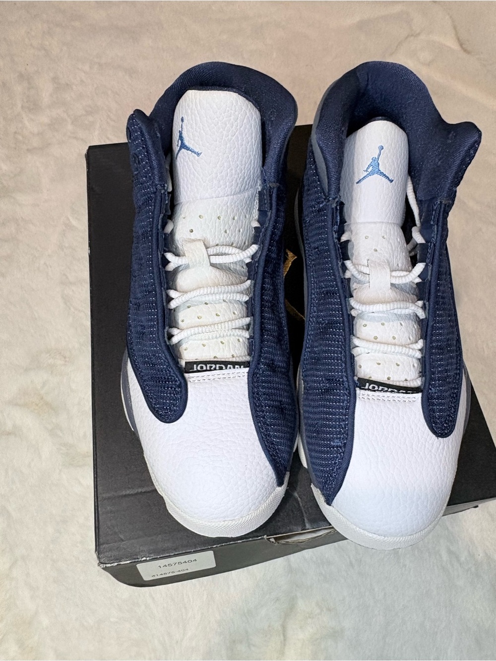 Jordan Kids Navy and White Retro Sneakers